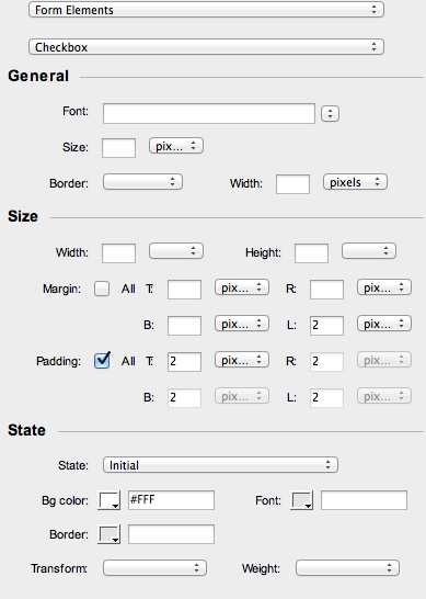 form contents