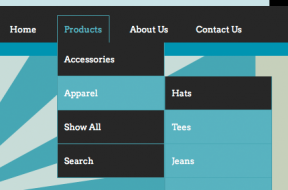 Create a dynamic menu using CSS Menu Writer