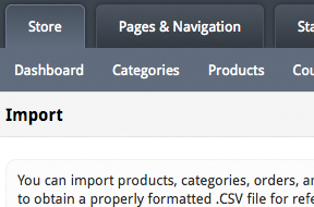 Importing data into your CafeCommerce store