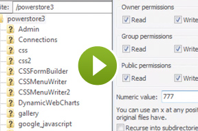 Modifying your server's file permissions