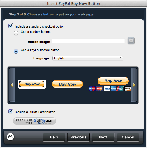 PayPal Payment Buttons